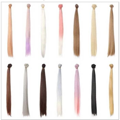 12PCS/LOT Wholesale High Temperature Wire Long DIY Hair Doll Wig BJD 1/3