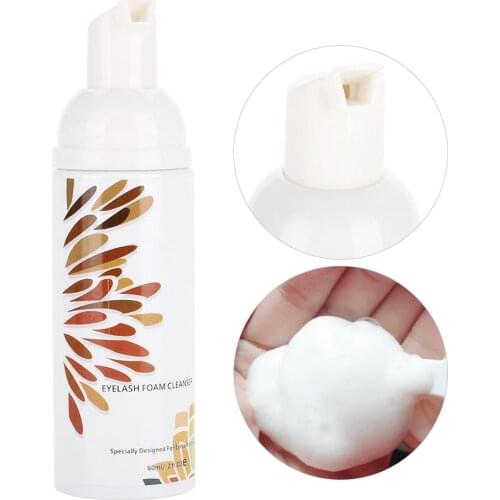 New 60ml Professional Safe Eyelashes Foam Cleaner Semi-permanent Eyelash Extension Makeup Beauty Pigment Cleanser Shampoo Tool