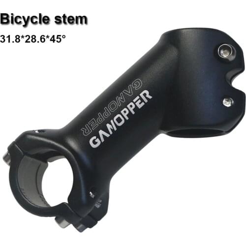 GANOPPER 45 Degree Bicycle Handlebar Stem Riser XC AM Mountain Road Bike Tiltable Stem Tube 31.8*28.6*90mm Cycling Headset parts