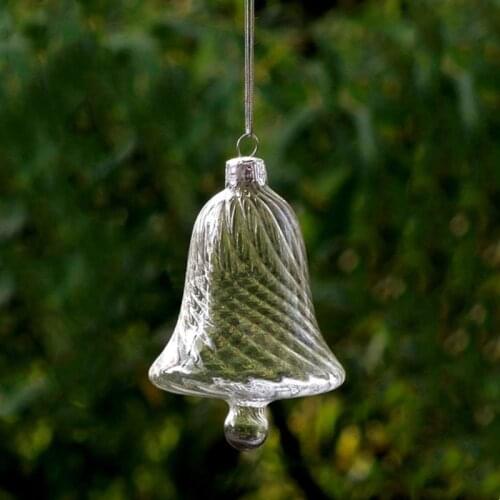 100pcs/pack 7*9cm Bell Shape Striped Glass Pendant Diameter=7cm Height=9cm Wedding Decoration Christmas Day