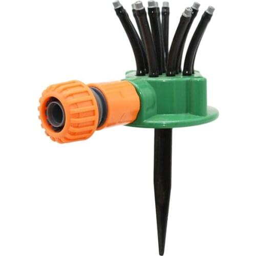 Garden lawn Multi-outlet nozzle Noodle sprinkler with holder Adjustable multi-head sprinkler Agricultural garden Irrigation 1set