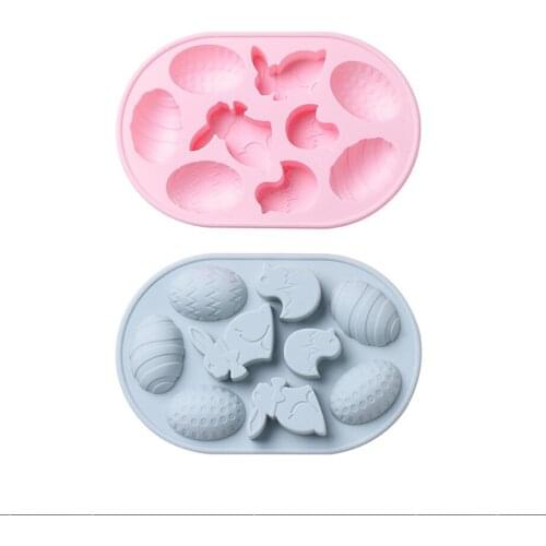 Rabbit and Egg Shape Silicone Mould Tray Cake Mold Baking Chocolate Molds