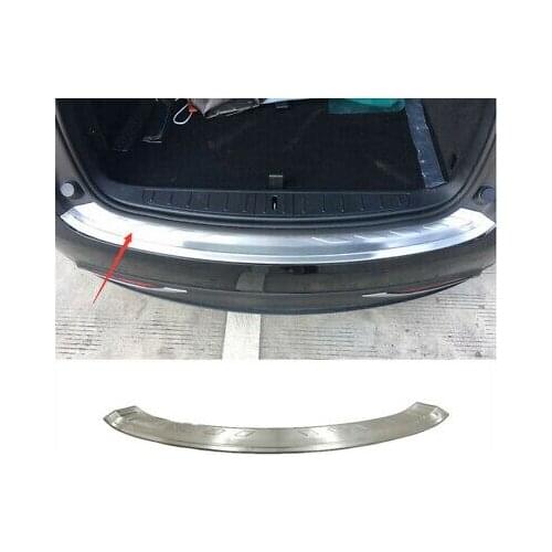 Steel Silver Outer Rear Bumper Protector Sill Trim For Tesla Model X 2016 - 2019