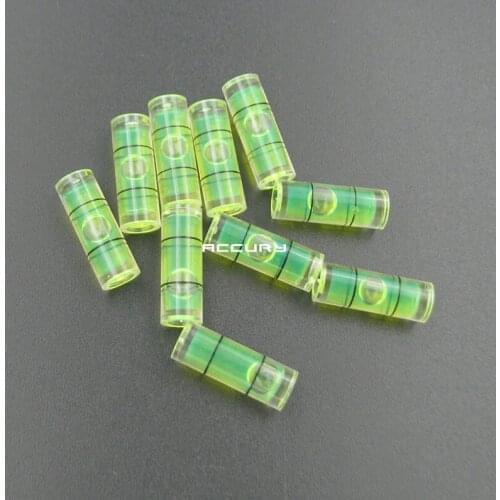 100pcs 6.5*18mm Plastic circular bubble level surface level spirit level round for Photo Frame