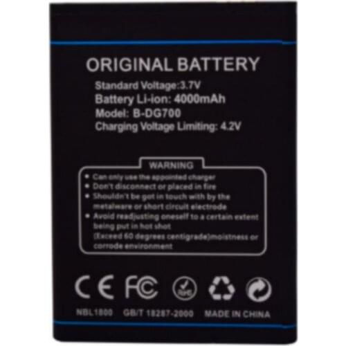 High quality Replacement Battery Authentic 4000mAh B-DG700 for Doogee DG700 TITANS2 DG700 Mobile Phone