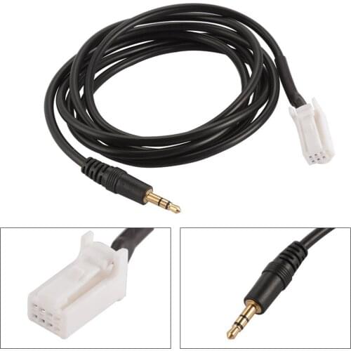 Replacement Auto Car Audio 3.5mm Aux Jack 8Pins Adapter Cable Car Electronics Accessories