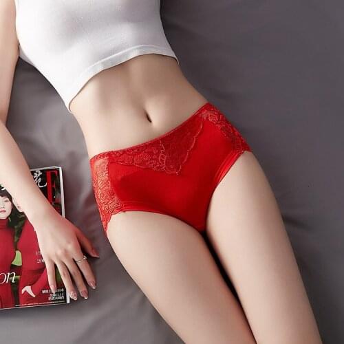 Women Sexy Lace Panties Seamless Cotton Breathable Panty Briefs Transparent Underwear Floral Pattern sexy erotica woman lingerie