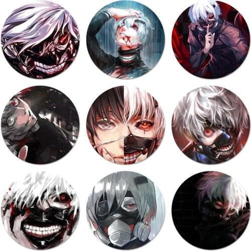 58mm Japanese anime Tokyo Ghoul Japan Queen Icons Pins Badge Decoration Brooches Metal Badges For Backpack Decoration