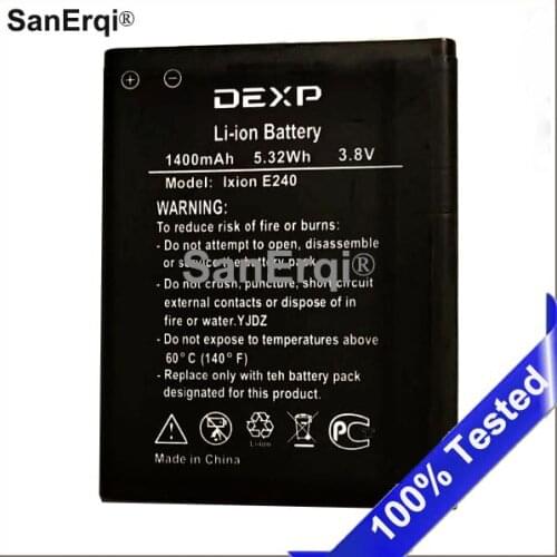 10pcs 1400mAh E240 E 240 Phone Battery for Dexp Ixion E240 Strike 2 Mobile Phone battery