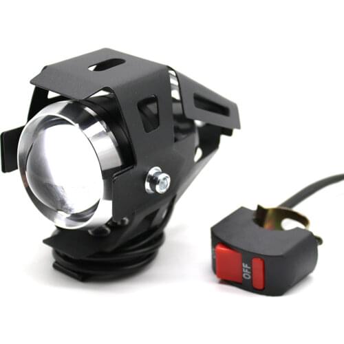 2PCS 125W U5 Motorcycle Headlights Universal Auxiliary White Lamp LED Motorbike Spotlight Accessories Moto DRL Spot Head Lights