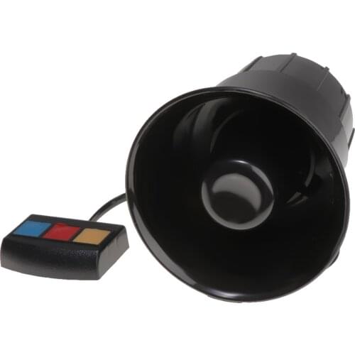 30W 12V Car Alarm Loud Speaker Siren Horn Emergency Microphone 3-Sound 110dB