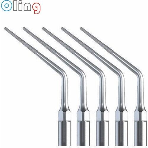 5PCS Dental Ultrasonic Scaler Tips ED3D Dentist Tips Dental Endodontic Tip Diamond Coated Fit DTE/SATELEC Dental Scaler Tips