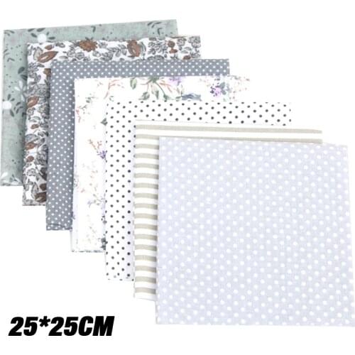 7 PCS Cotton Craft Fabric Cloth 100% Cotton Bundle Squares Patchwork DIY Sewing Scrapbooking Quilting Sewing Supplies