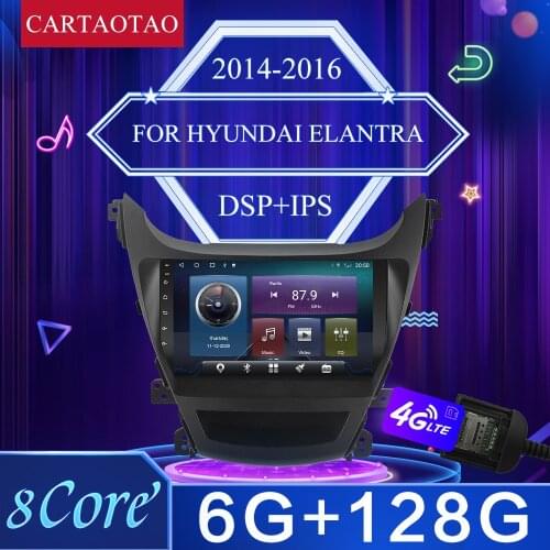 For Hyundai Elantra 2014-2016 Auto radio Android 10 Car Video Multimedia Player Touch Screen no dvd 2 din CarPlay navigation gps