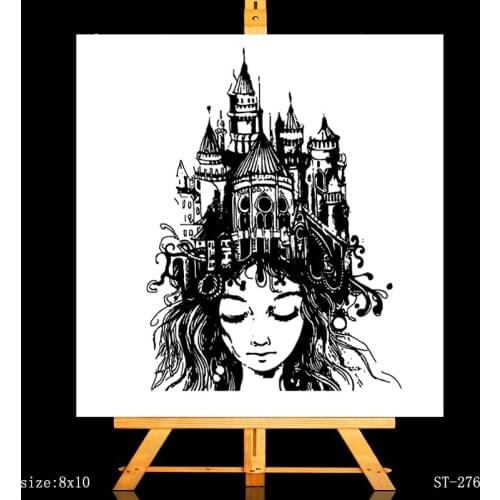 AZSG Famous Building / Beautiful Girl Clear Stamps For DIY Scrapbooking/Card Making/Album Decorative Silicone Stamp Crafts