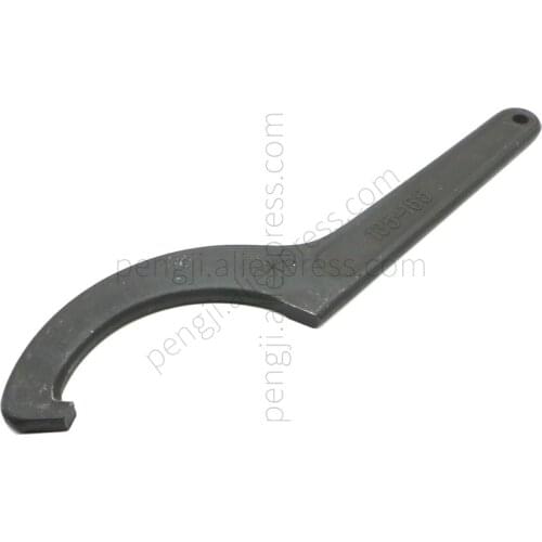 C Hook Spanner Wrench Collet Chuck for 135-165mm Round Nut, Black Adjustable Hook Wrench Tool Steel Key Hand Tools for Nuts Bolt