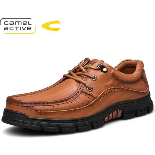 Camel Active New Men Tooling Shoes Autumn Geunine Leather Shoes Mens Trend Fashion Outdoor Casual Mens Shoes