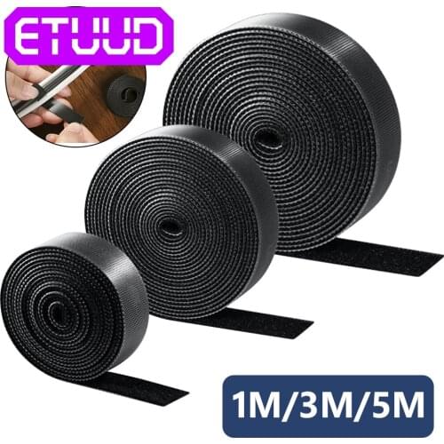 1m 3m 5m 3.3-16.4ft Cable Organizer Bobbin Winder Magic Wire Ties Cable Management Marker Holder tape Lead Straps For Computer