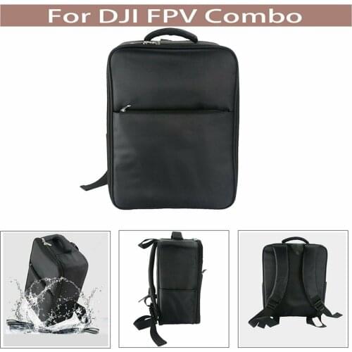For DJI FPV Combo Drone Nylon Waterproof Storage Carrying Bags Case Box Backpack （Black/ red