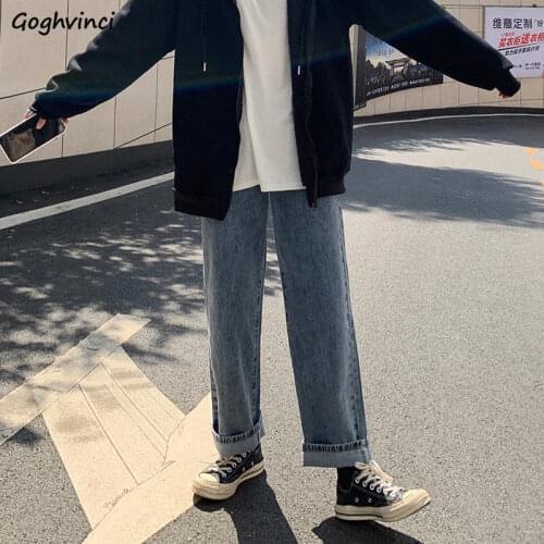 Jeans Women Retro Students Fashion Streetwear Office Lady Denim Trousers Loose All-match Ins Hip Hop Skater Casual Simple New