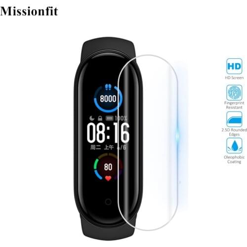 1/3/5pcs Hydrogel Protective Film for Xiaomi Mi Band 5 4 3 Smart Bracelet Full Screen Protector Hydrogel Film Not Tempered Glass