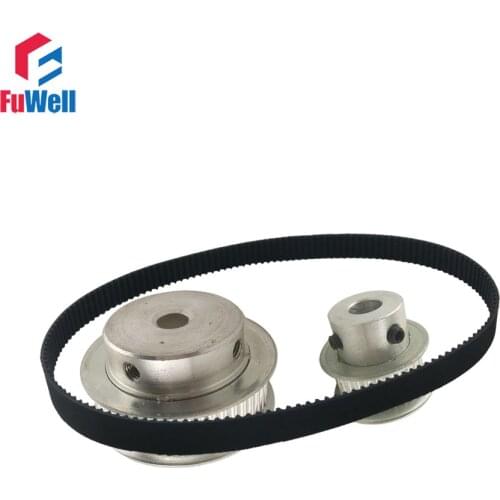 HTD3M 25T 50T Reduction Timing Pulley Set Ratio 1:2/2:1 96mm Center Distance Shaft Timing Pulley Gear Kit Toothed Pulley