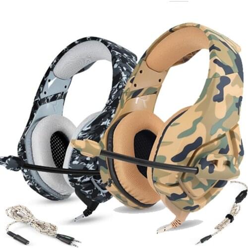 PC Gaming Headset Bass Headphones with Mic for PS4 for New Xbox 1 Switch Computer Mobile Phone Game Earphone Camouflage