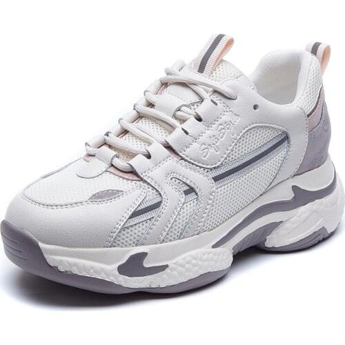 Spring Net Yarn Casual Womens Sneakers Fashion Luxury Designer Female Running Shoes Leather Platform Ladies Sports Shoes New