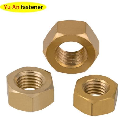 Brass Hex Nut, Brass Nut Cap, Brass Nut, Factory Direct Brass Hex Nut M6 - M24 5 pcs