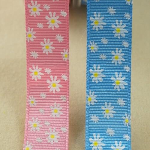 5m/lot) 15mm Sunflower Printed Grosgrain Ribbon for Wedding Party Decorations Bow DIY Bouquet Gifts Packing Lace Ribbons
