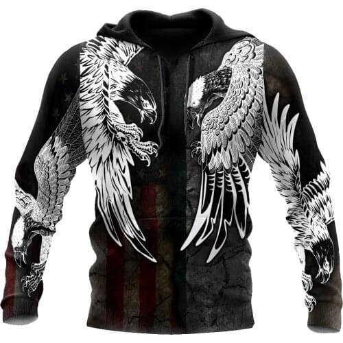 Mexico - American Eagle Tattoo 3D Printed Unisex Gothic Hoodie Men Sweatshirt Streetwear Pullover Casual Jacket Tracksuit-887