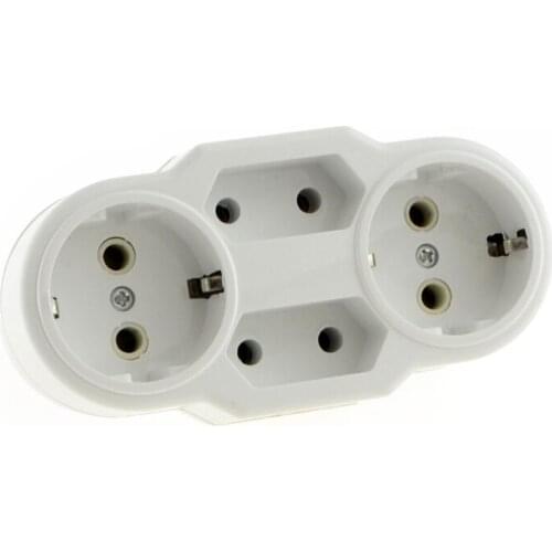 MiniTiger European Type Conversion Plug 1 TO 4 Way EU Standard Power Adapter Socket 16A Travel Plugs AC 110~250V