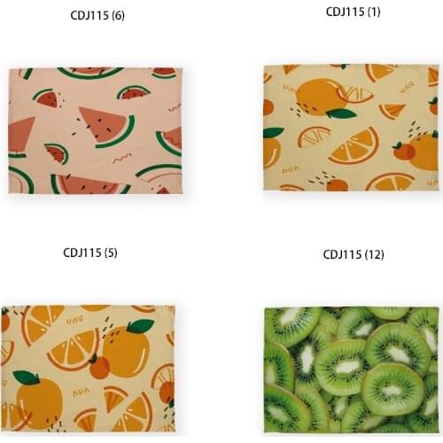 Cartoon fruit placemat dining table decor pink kitchen table mats kitchen table dinning table decoration Oilcloth on table table