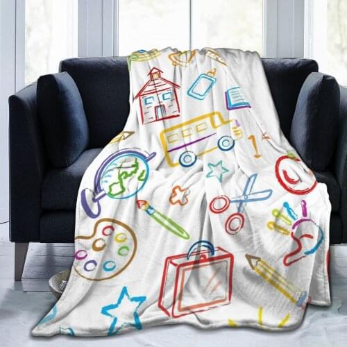 Soft flannel blanket sofa bedding childrens bed sheet down quilt cover sofa bedroom decoration children and adults