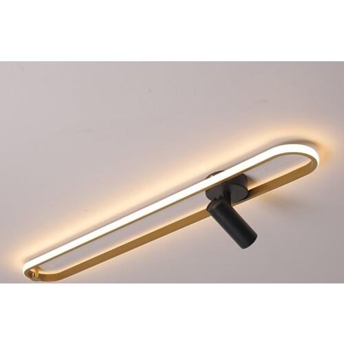 New design LED Ceiling light for Bedroom Kitchen Living room Dining room Black and Gold frame Aluminum Fixture indoor Aisle Lamp