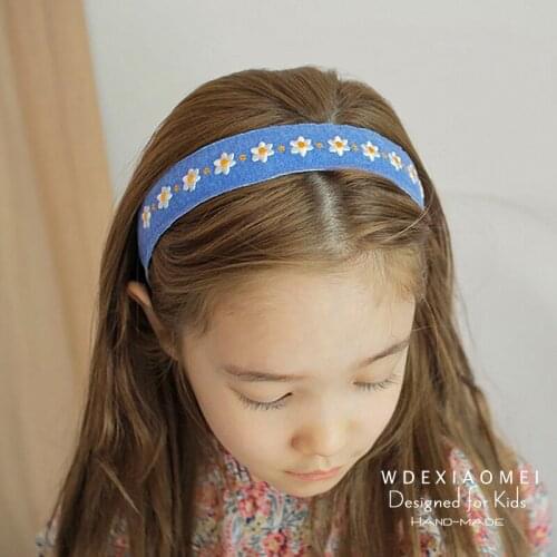 Cute Cotton Headband Hairbands Girls Women Print Embroidered Tiny Flower Hair band Sweet Hair Hoop Fashion Kids Hair Accessories