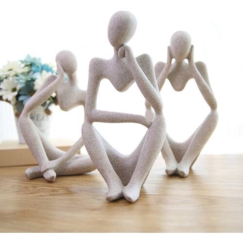 North Abstract Sandstone Character Sculpture Handmade Creative Figurines Home Decoration Ornaments Statue 24