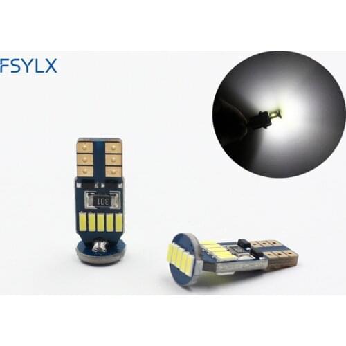 FSYLX 501 T10 W5W LED interior light bulb T10 194 168 canbus 15SMD 4014 Car T10 LED width door reading Roof interior lights