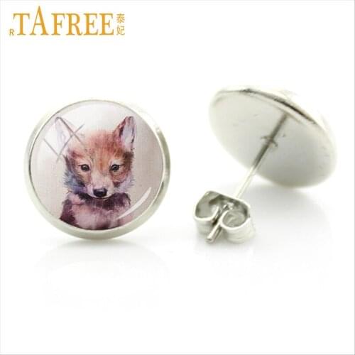 TAFREE Fox Earrings cunning animal in nature Super cute cartoon anime new men women exquisite lovely jewlery for kids gift A266