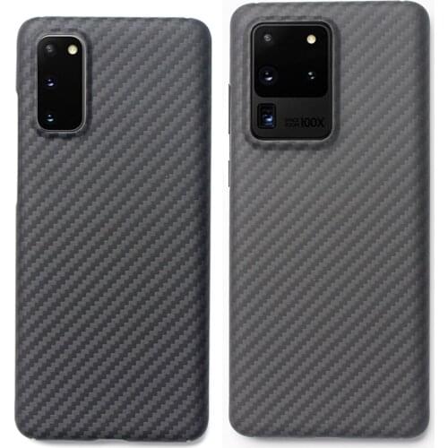 0.7mm Ultra Thin Carbon Fiber Pattern For Samsung S20 Ultra Case Cover Aramid Fiber Case for Galaxy S20+ S20 Plus S20Plus Cover
