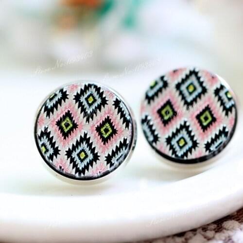 Unique 3D Embossed 16mm Round Coloured Drawing pattern Laser Cut wood Cabochon DIY for Rings, Earring,Brooch,Necklace