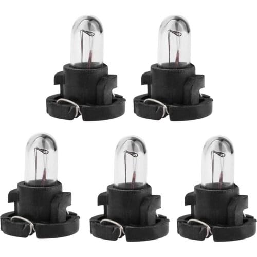VODOOL 5 Pcs of Mazda Toyota Honda Nissan T4 12V Car Interior Instrument Bulb Yellow Light air Conditioning Button Indicator