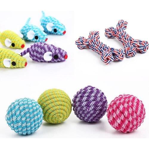 1 Pc Pet Cat Elastic Thread Rolling Ball Tease Cat Rope Toy Bone Mouse Interactive Toys For Cat Dog Playing Game Solving Boredom