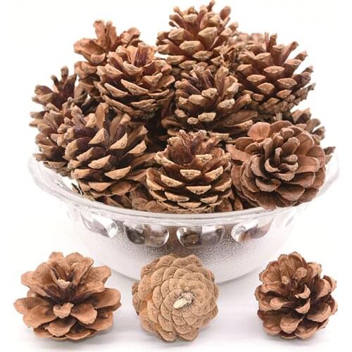10pcs Artificial Flowers Pineapple Grass Artificial Pine Nuts Cones for Wedding Christmas Tree Wreath DIY Scrapbooking Decor