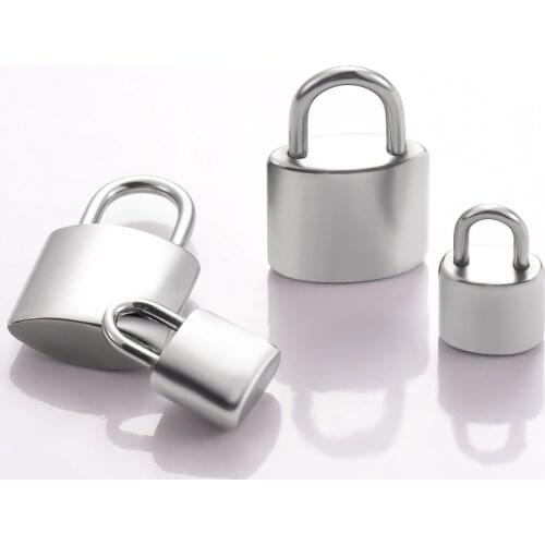 10Pcs/Lot Stainless Steel Charms Lock Pendants Fit DIY For Necklace Bracelet Accessory Jewelry Making