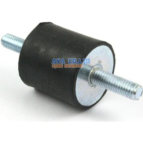 4 Pieces 25*25mm M6*17mm Double End Male Rubber Anti Vibration Mount Bobbin Isolator