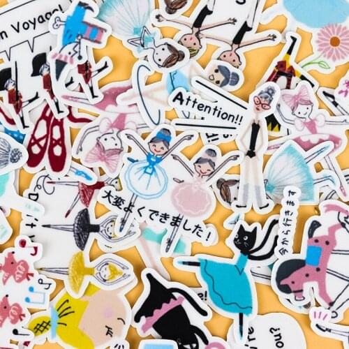 40pcs Creative Cute Self-made actress dancing girls DIY Stickers Diary Album Decoration scrapbooking child stationery stickers