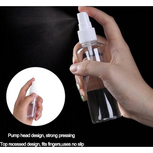 50/100 ml Empty Spray Bottles Transparent Refillable Cosmetic Containers Portable Travel Perfume Atomizer Makeup Tools