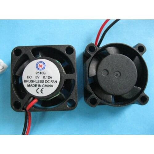 80 Pcs Brushless DC Cooling Fan 5V 2510S 5 Blades 25x25x10mm
