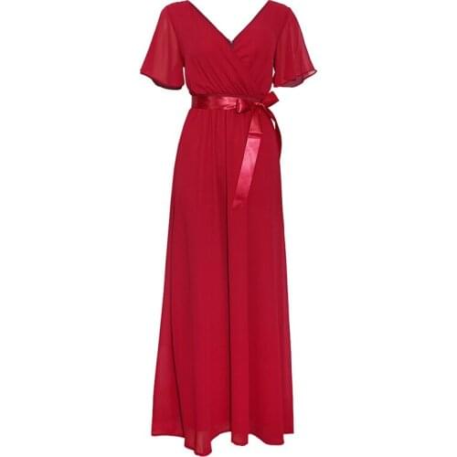 AECU Plus Size Prom Dresses Elegant V-Neck Chiffon A-line Ruffles Chiffon Formal Evening Gown Party Dress Robe De Soiree 2021